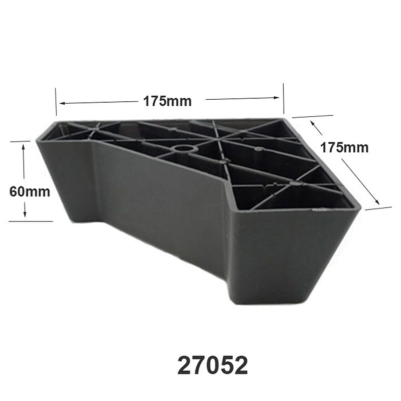 Black sanded sofa legs with right-angle furniture plastic L shape legs