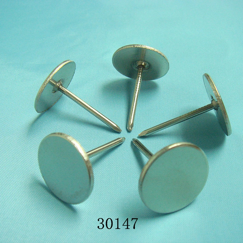 Flat Head Solid Iron NON RUST UPHOLSTERY NAILS - Furniture tacks studs