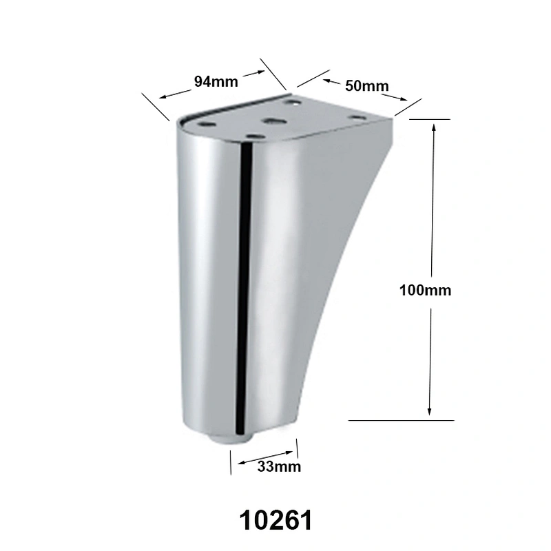 Unique design white rubber metal furniture leg for beds