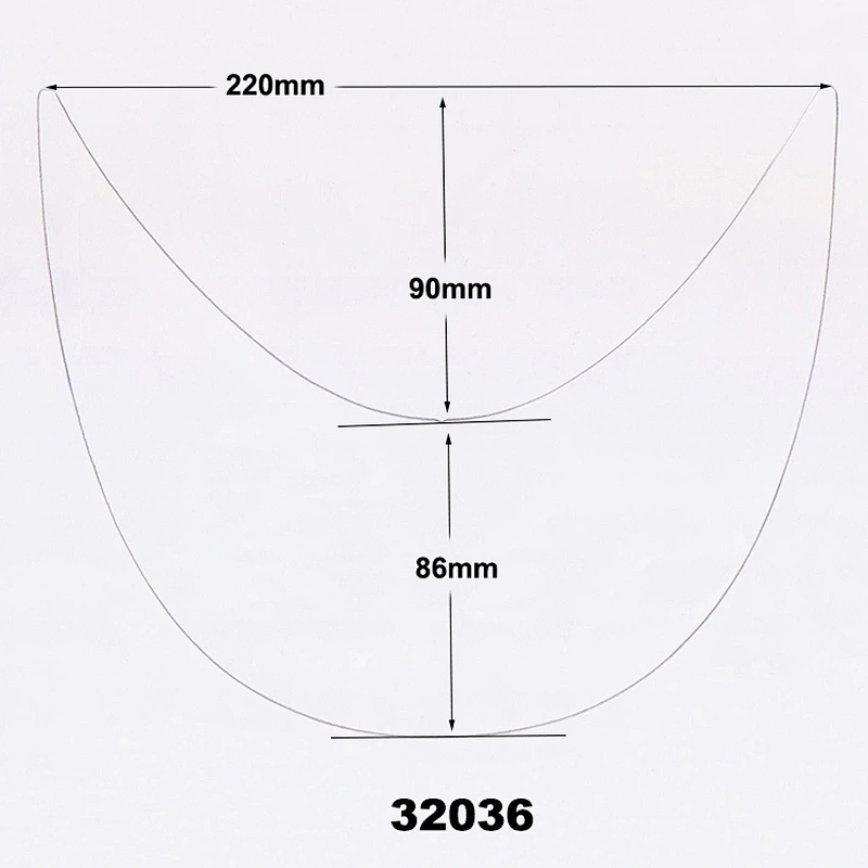 220mm wide plastic baseball visor insert for adults cap