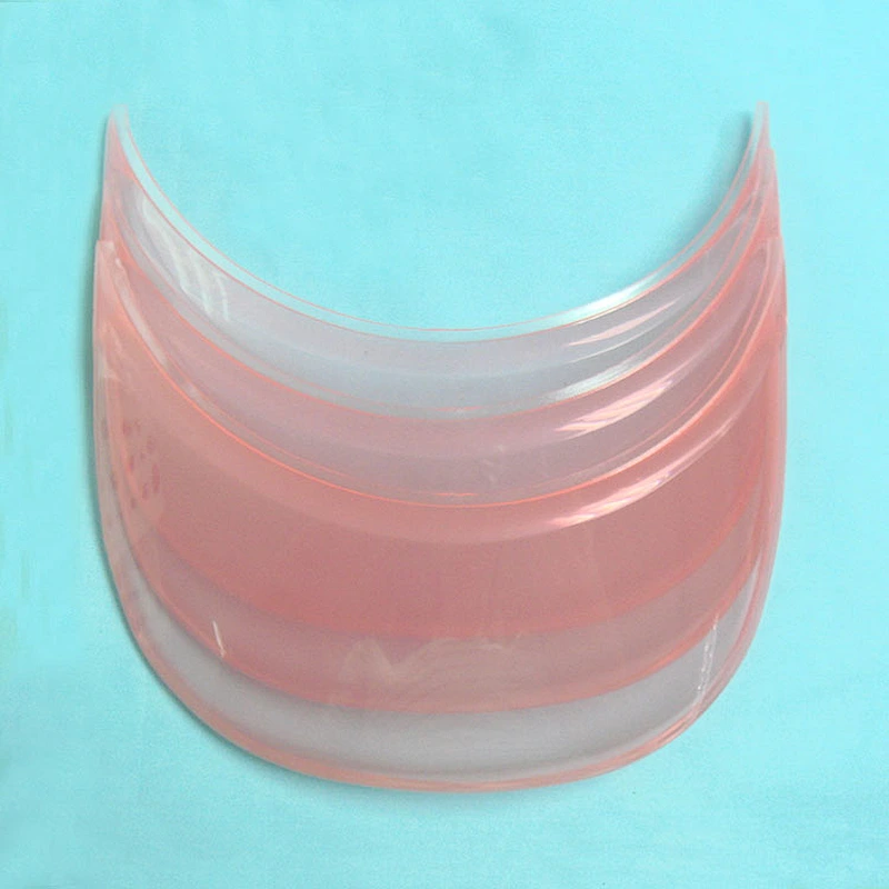 Transparent PU material plastic insert brim sun visor for hats
