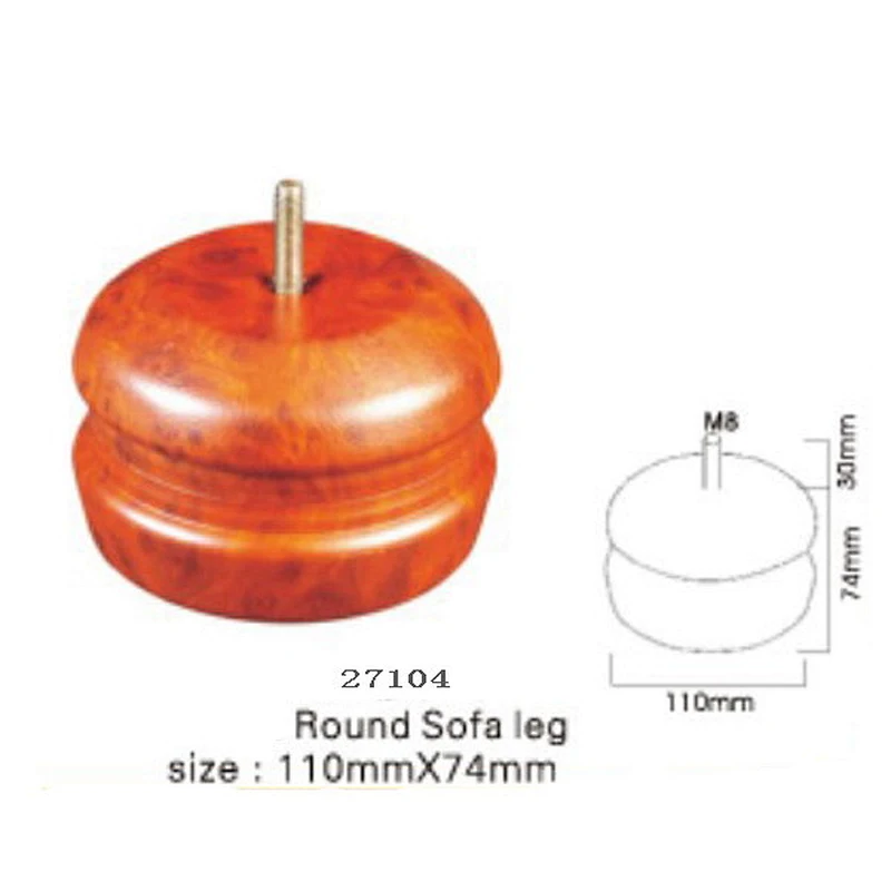 Round shape plastic sofa legs