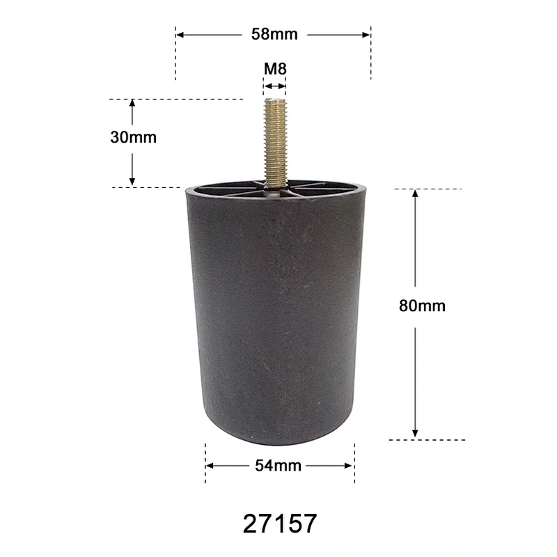 Plastic imitation wood furniture sofa legs 27157