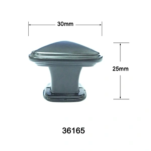 Sand Black Square Cabinet Knobs Aluminum Pull Handles 36165