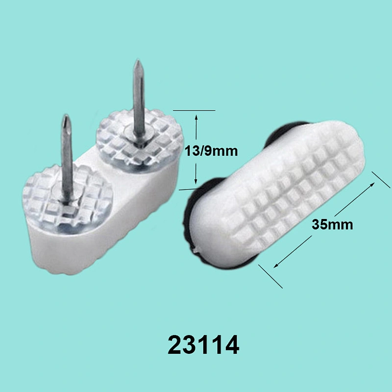 Two Nail Pins with Two Rubber Pads Chair Glides