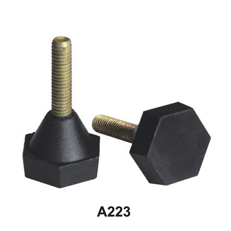 m6 screw thread solid hexagon metal furniture cabinet adjustable feets