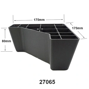 Black sanded sofa legs with right-angle furniture plastic L shape legs
