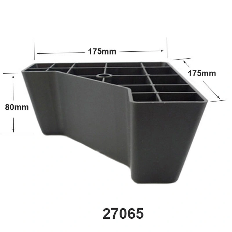Black sanded sofa legs with right-angle furniture plastic L shape legs