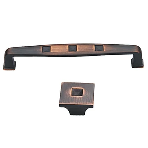 Zinc alloy Antique Metal Recessed Flush Cabinet Handle and knob