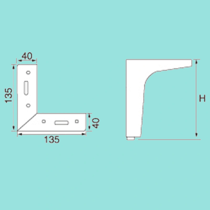 High quality fancy big trigeminal metal Furniture Legs
