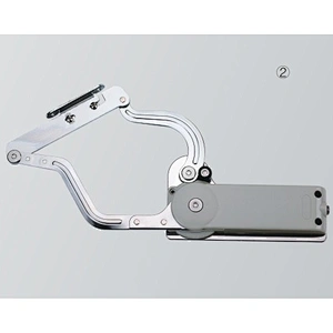 Cabinet upturning pneumatic door support