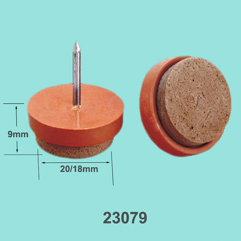 Plastic small furniture foot nail and leveling feet glides