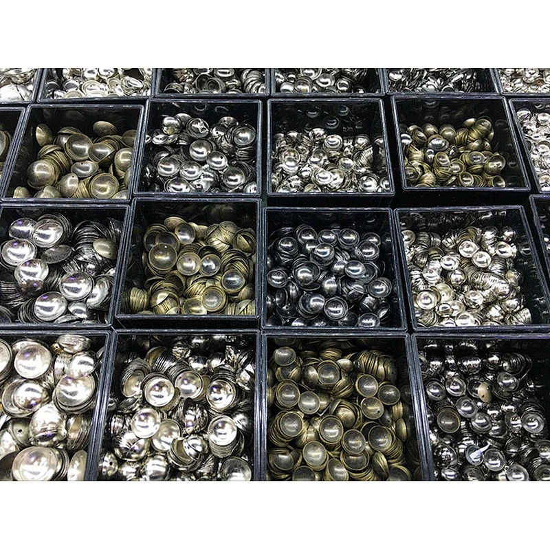 Decorative two hole brass semicircle beads,domed bead caps