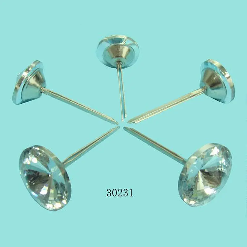 Fashion Crystal Button Pin With Long Nail Pin(30231)