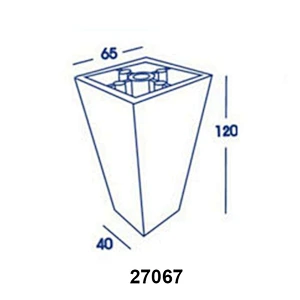 Square Type wooden finish plastic furniture sofa corner leg