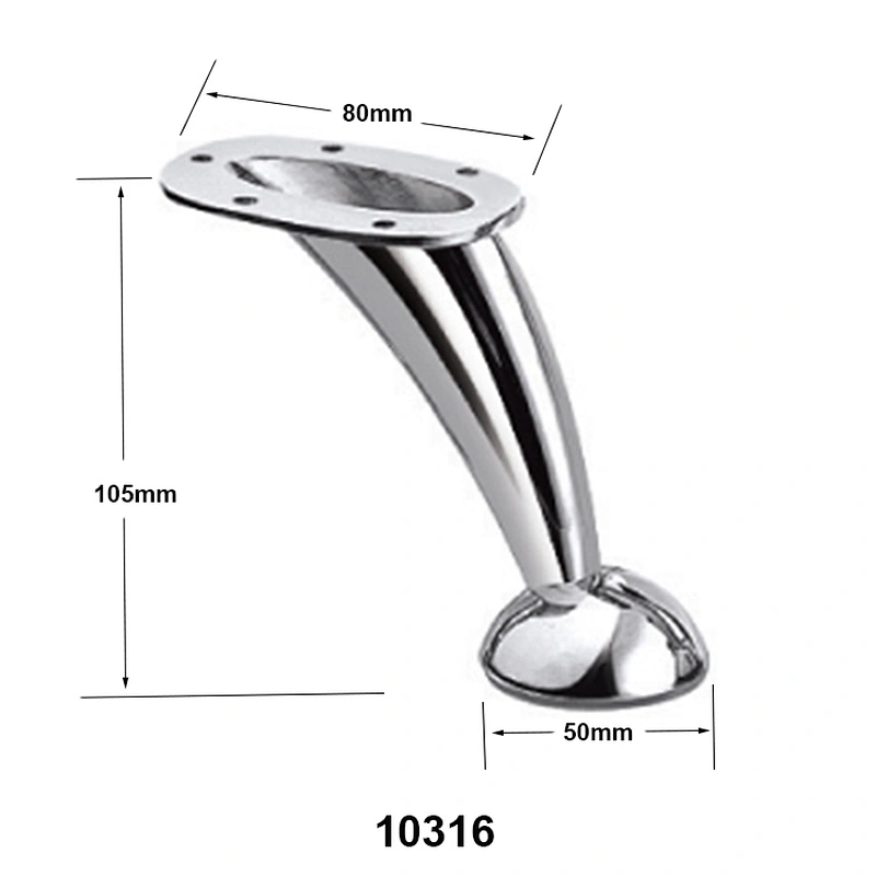 Zinc Alloy fastigiate metal cabinet furniture sofa legs