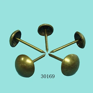 Factory Outlet round furniture copper nails for sofa decoration 11x23mm