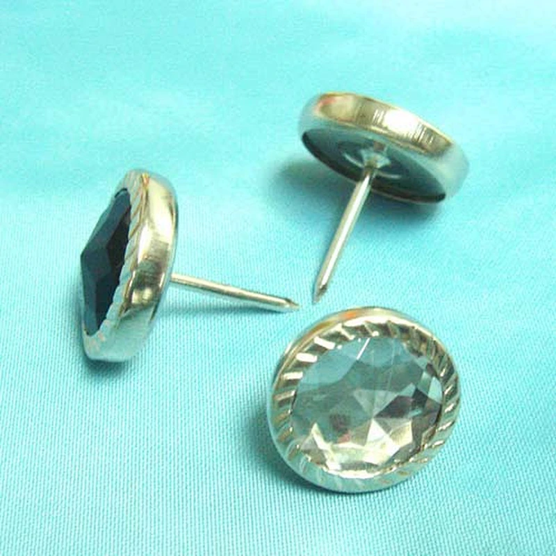 Fashion Decorative Crystal Button with Long Nail for Modern Furniture