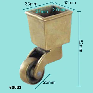 Antique Copper Caster Wheel for Furniture and Piano 60003