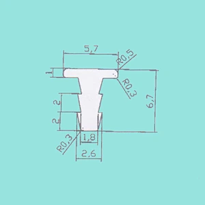 Aluminum alloy profile for doors and windows 16029