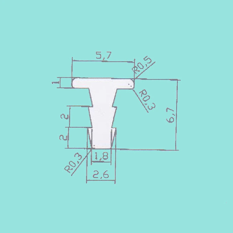 Aluminum alloy profile for doors and windows 16029