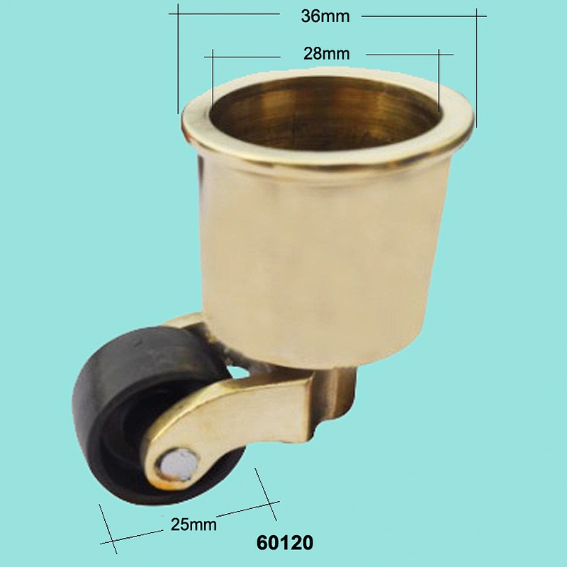 Non rusting brass caster wheel for antique furniture sofa
