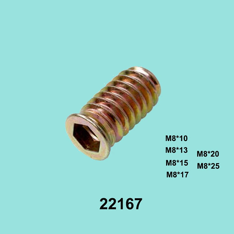Metal galvanized furniture fastenal fasteners threaded insert nuts