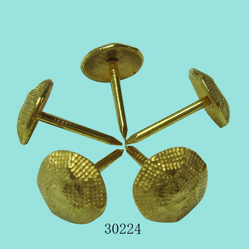 gold color plated decorative sofa nail