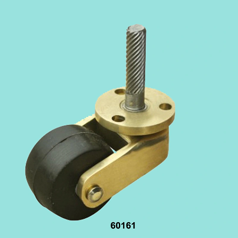 Wholesale Threaded Screw Brass Caster with Plastic Wheels