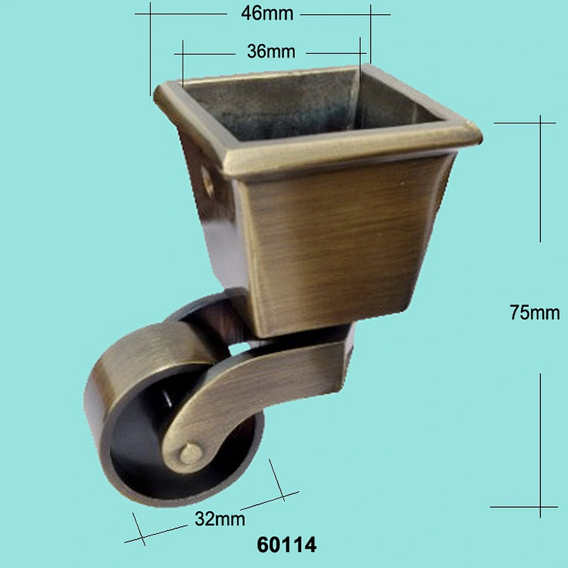 Bronze plated brass caster wheel for sofa