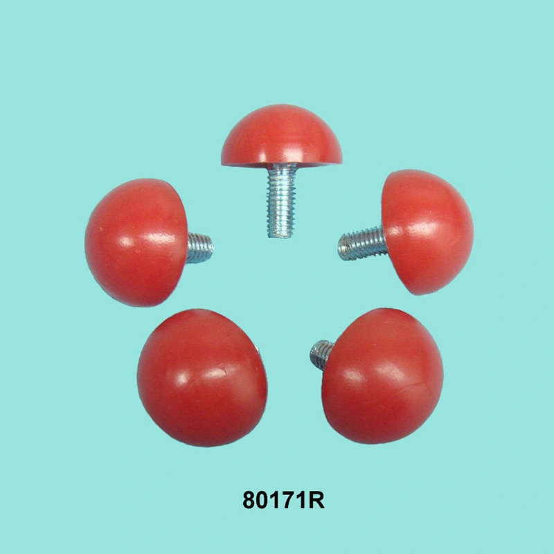 Decorative 25mm red adjustable threaded furniture glides