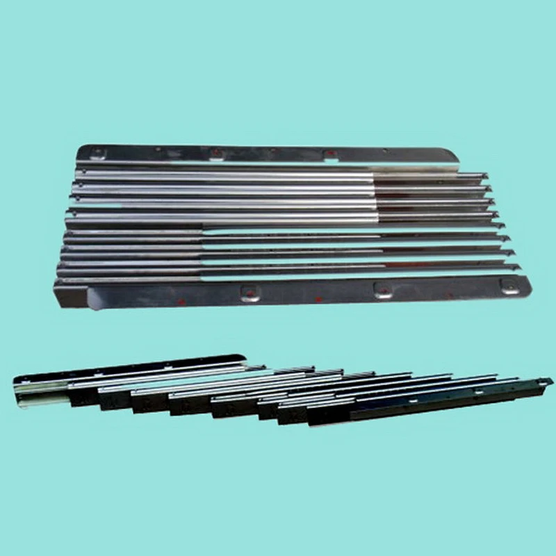 Heavy rail multi-folding dining table slide