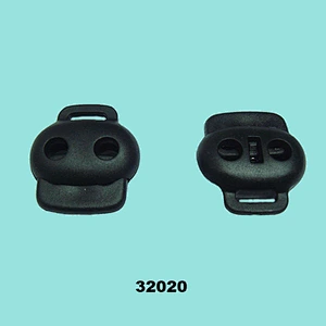 Factory supply plastic cord stopper with metal spring