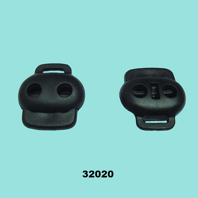 Factory supply plastic cord stopper with metal spring