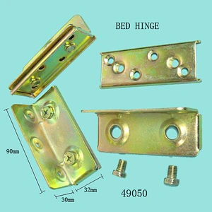 Metal bed bracket support zinc plated Bed hinge accessories