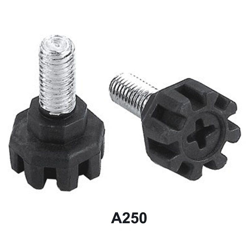 Cross Tooth profile plastic chair glide screw feet