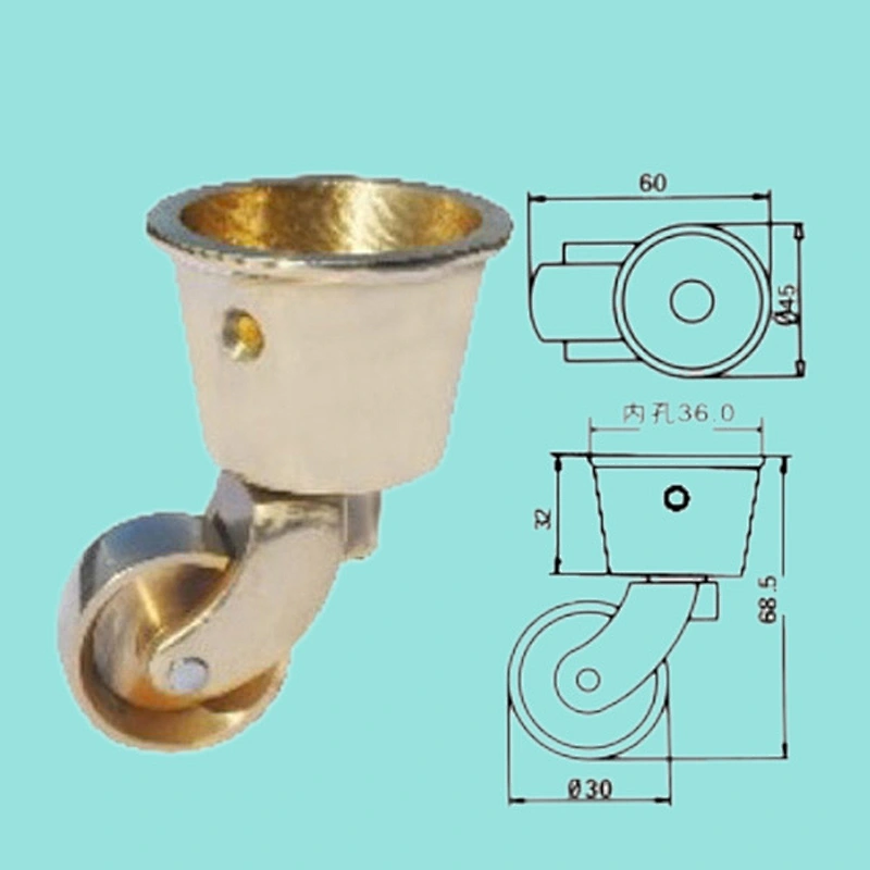 Furniture Brass Casters 60070