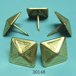 Pyramid Shape Antique on Brass Furniture Hardware Nails 19x19x22mm