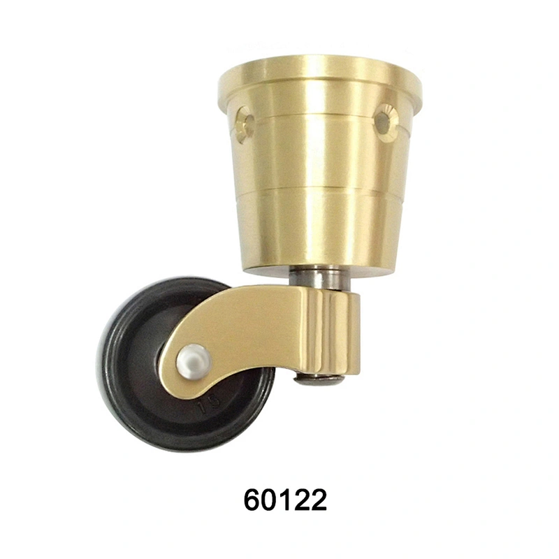 Best selling brass furniture caster with plastic wheel 60122