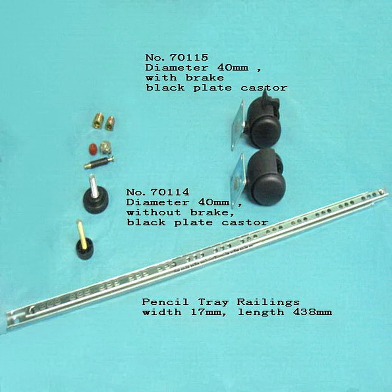 Black plate castor