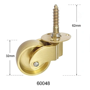 Furniture screw type Brass Caster Wheel for suitcase 60048