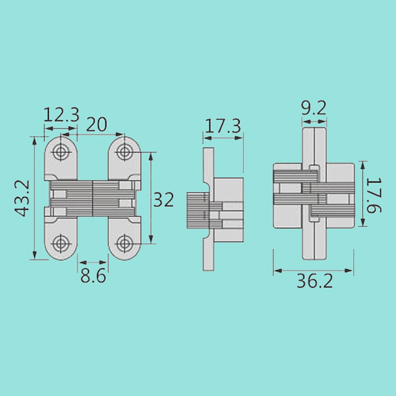 wholesale decorative thick cross furniture hinge
