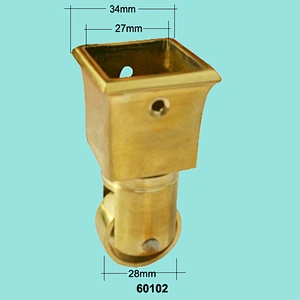 solid brass caster with square cup for furniture