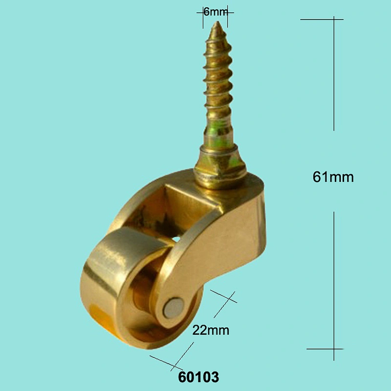 Factory supply vintage brass castor wheel for furniture