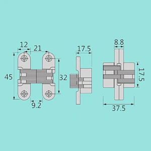 Zinc alloy Convex cross furniture cabinet hinges