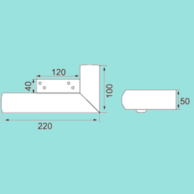 50mm seven glyph sealing pipe Metal sofa Leg