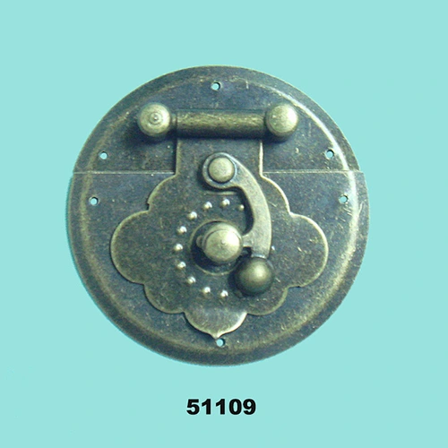 Antique metal lock for small wooden box
