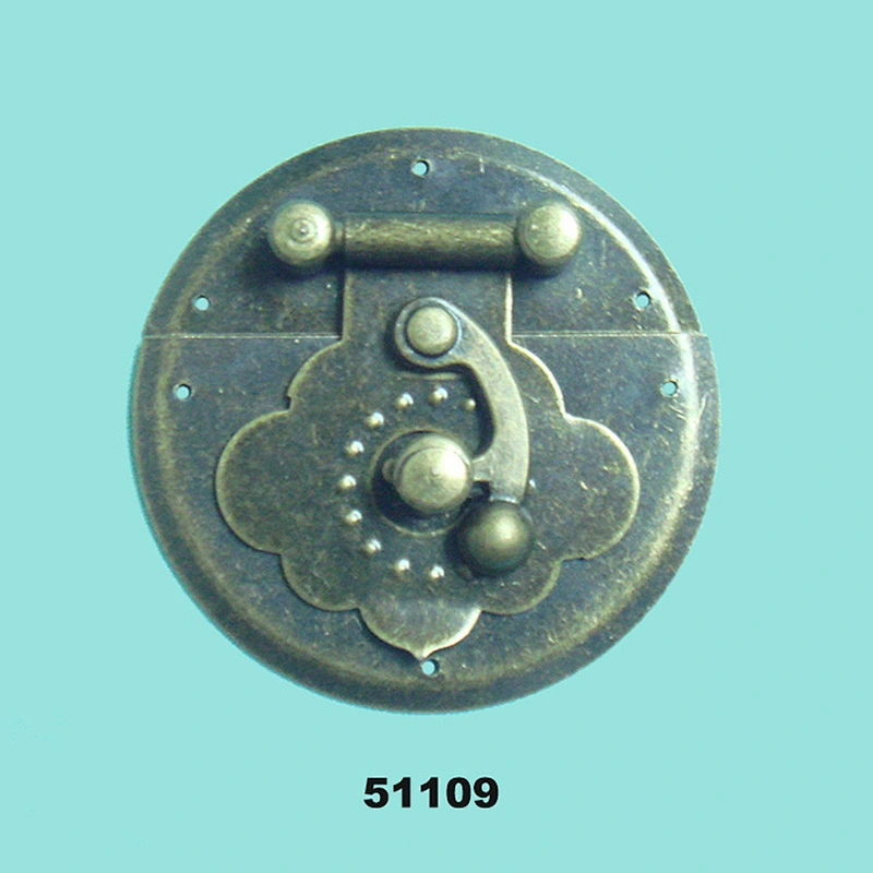 Antique metal lock for small wooden box