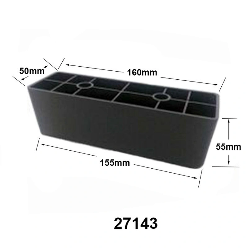Rectangle furniture leg protectors plastic office chair legs