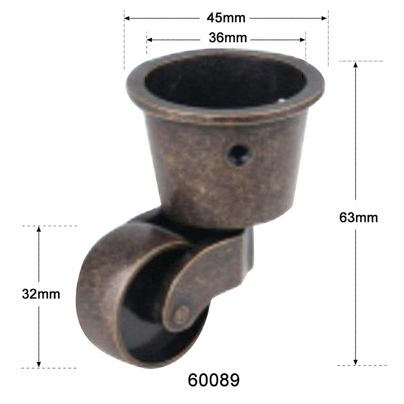 Factory supply antique furniture caster wheels 60089